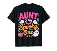 Primer cumpleaños niña Halloween espeluznante una primera tía a juego Camiseta
