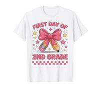 Primer día de 2do Grado Coqueta de Regreso a la Escuela Niñas Niños Camiseta