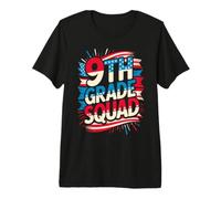 Primer día de Bruh 9TH Grade Squad, Profesora de Bandera de EE. UU., Little Miss Camiseta Premium