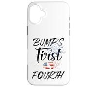 Primer Día de la Independencia del Embarazo del 4 de Julio de Bump Carcasa para iPhone 16 Plus