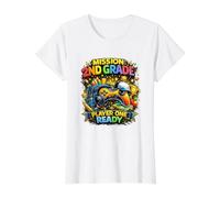 Primer día de Segundo Grado Modo Jugador 2 Broma de Jugadores desbloqueados Camiseta gráfica económica, Mujer, Blanco, M