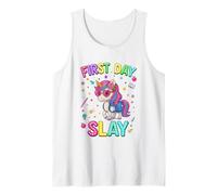 Primer día Mata para tu Divertido Primer día de Regreso a Clases Camiseta sin Mangas