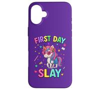 Primer día Mata para tu Divertido Primer día de Regreso a Clases Carcasa para iPhone 16 Plus