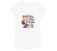 Primer día Mejor día 3er Grado Aventura de Regreso a Clases Camiseta, Niñas, Blanco, Grande