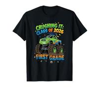 Primer Grado Crushing It Clase de 2026 Monster Truck Grad Camiseta