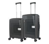 PRIMER - Juego De Maletas De Viaje Rígidas Cabina Mediana Grande Ligeras con Ruedas 360º Conjunto Equipaje con Candado de Combinación Set Ideal para Viajeros Exigentes., Antracita