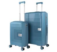 PRIMER - Juego De Maletas De Viaje Rígidas Cabina Mediana Grande Ligeras con Ruedas 360º Conjunto Equipaje con Candado de Combinación Set Ideal para Viajeros Exigentes., Celeste