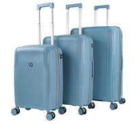 PRIMER - Juego De Maletas De Viaje Rígidas Cabina Mediana Grande Ligeras con Ruedas 360º Conjunto Equipaje con Candado de Combinación Set Ideal para Viajeros Exigentes. Extensible, Azul Claro