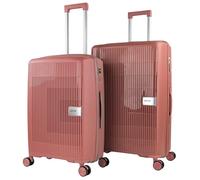 PRIMER - Juego De Maletas De Viaje Rígidas Cabina Mediana Grande Ligeras con Ruedas 360º Conjunto Equipaje con Candado de Combinación Set Ideal para Viajeros Exigentes., Rosa