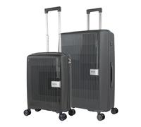 PRIMER - Juego De Maletas De Viaje Rígidas Cabina Mediana Grande Ligeras con Ruedas 360º Conjunto Equipaje con Candado de Combinación Set Ideal para Viajeros Exigentes., Antracita