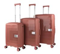 PRIMER - Juego De Maletas De Viaje Rígidas Cabina Mediana Grande Ligeras con Ruedas 360º Conjunto Equipaje con Set Ideal para Viajeros Exigentes., Rosa