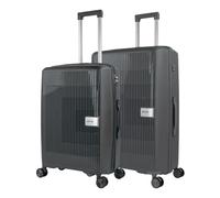 PRIMER - Juego De Maletas De Viaje Rígidas Cabina Mediana Grande Ligeras con Ruedas 360º Conjunto Equipaje con Candado de Combinación Set Ideal para Viajeros Exigentes., Antracita