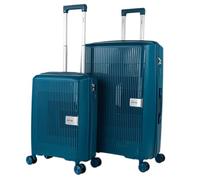 PRIMER - Juego De Maletas De Viaje Rígidas Cabina Mediana Grande Ligeras con Ruedas 360º Conjunto Equipaje con Candado de Combinación Set Ideal para Viajeros Exigentes., Petroleo