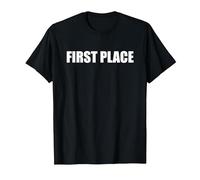 Primer Lugar Camiseta, Hombre, Negro, L