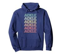 Primer Nombre Adele Italian Girl Retro Nametag Groovy 60s 70s Sudadera con Capucha