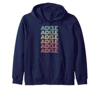 Primer Nombre Adele Italian Girl Retro Nametag Groovy 60s 70s Sudadera con Capucha