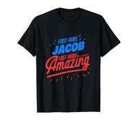 Primer Nombre Jacob Apellido Amazing Funny Jacob Saying Camiseta gráfica económica, Hombre, Negro, S
