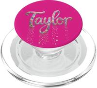 Primer Nombre Taylor Personalizado Girl Party Mom I Love Sister PopSockets PopGrip para MagSafe