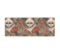 Primer plano de huellas de ojo de gato profundo - Alfombrilla de mouse extragrande de 12 x 31.5 pulgadas para oficina, juegos y aprendizaje, duradera, cómoda y respetuosa con el medio ambiente