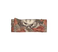 Primer plano de ojo de gato profundo impreso diadema elástica adecuada para recién nacidos, fiestas, sesiones de fotos y uso diario