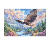 Primer Plano Realista de águila Calva Puzzle 1000 Piezas Educativo 3D Juego De Rompecabezas para Familia Entretenimiento Creativo Construir Maquetas 1000 PCS