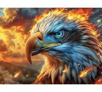 Primer Plano Realista de águila Calva Rompecabezas 1000 Piezas Cartón para Principiantes Mascota Animal Días Lluviosos para Pasar Tiempo Vacaciones Fines De Semana Regalo Cumpleaños 1000 PCS/75x50cm