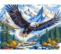 Primer plano realista de águila calva Rompecabezas 500 Piezas Cartón Para Principiantes bestias encantadas luminosas Vacaciones Y Fines De Semana Hobby Y Ocio Calidad Profesional Regalo Cumpleaños 500