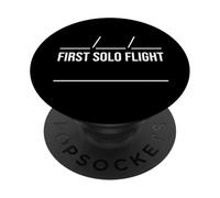 Primer Vuelo en Solitario - Piloto de aviación de aviación Amante de los Aviones PopSockets PopGrip Adhesivo