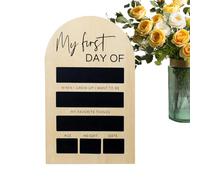 Primer y último cartel escolar - 18 x 28 cm pizarra reutilizable - Apoyo fotográfico | placa de memoria de doble cara, vuelta a Schol Siggn para niños en el jardín de infantes en el aula preescolar