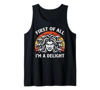 Primera Camiseta Divertida con Forma de Cabeza de Medusa con la Forma de I'm a Delight Camiseta sin Mangas