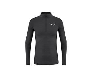 Primera capa Salewa ZEBRU MED WARM AMR M 1/2Z TEE. (onyx) hombre