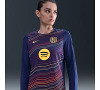 Primera equipación Strike FC Barcelona Camiseta de fútbol para antes del partido con cuello redondo Nike Dri-FIT - Mujer - Azul XS (EU 32-34)