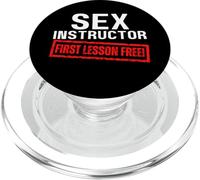 ¡Primera lección Gratis de Instructor Sexual! 2022 Divertida Broma de coqueteo PopSockets PopGrip para MagSafe