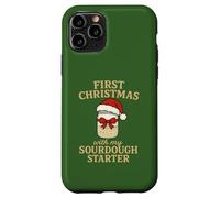 Primera Navidad con mi iniciador de Masa Madre Divertido Panadero Carcasa para iPhone 11 Pro