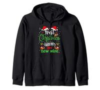 Primera Navidad con mi nueva esposa caliente Pareja casada divertida. Sudadera con Capucha