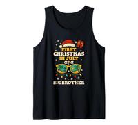 Primera Navidad en julio como Big Brother Xmas Family Matching Camiseta sin Mangas
