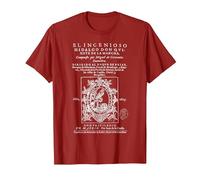 Primera Portada Don Quijote La Mancha Miguel de Cervantes Camiseta, Hombre, Arándano, S