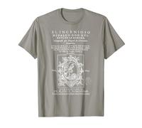 Primera Portada Don Quijote La Mancha Miguel de Cervantes Camiseta, Hombre, Pizarra, 3XL