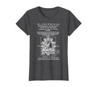 Primera Portada Don Quijote La Mancha Miguel de Cervantes Camiseta, Mujer, Jaspeado Oscuro, XL