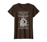 Primera Portada Don Quijote La Mancha Miguel de Cervantes Camiseta, Mujer, Marrón, 3XL