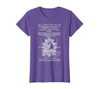 Primera Portada Don Quijote La Mancha Miguel de Cervantes Camiseta, Mujer, Morado Jaspeado, 3XL