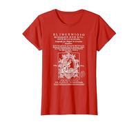 Primera Portada Don Quijote La Mancha Miguel de Cervantes Camiseta, Mujer, Rojo, L