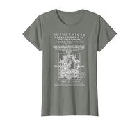 Primera Portada Don Quijote La Mancha Miguel de Cervantes Camiseta, Mujer, Verde Militar Jaspeado, XXL