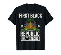 Primera República Negra 1804 Año del Día de la Independencia de Haití Camiseta gráfica económica