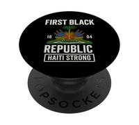 Primera República Negra 1804 Año del Día de la Independencia de Haití PopSockets PopGrip Adhesivo