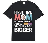 Primera Vez Mamá Mi Mundo Entero Más Pequeño Más Grande Comfort Colors Adult Heavyweight T-Shirt