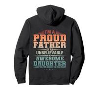 Primera Vez papá de niñas Humor Hija Idea Pronto para ser papá Sudadera con Capucha