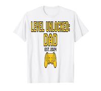 Primera Vez papá Nivel Desbloqueado papá EST 2024 Camiseta