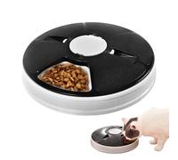 Primero Basics Comedero automático para gatos, dispensador de alimentos para mascotas con 6 comidas, control de porciones programable, alimentador automático para mascotas, para perros, comida seca y