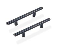 Primero Basics Paquete de 10 manijas de gabinete de bronce aceitado de 6.13 pulgadas de longitud, tiradores de gabinete de 3.75 pulgadas de agujero central, manijas de puerta de gabinete de cocina y